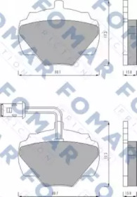 FOMAR FRICTION fo446081 -  Комплект тормозных колодок, дисковый тормоз
